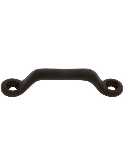 Small Solid Brass Utility Pull - 2 7/16 inch Center to Center in Oil Rubbed Bronze.